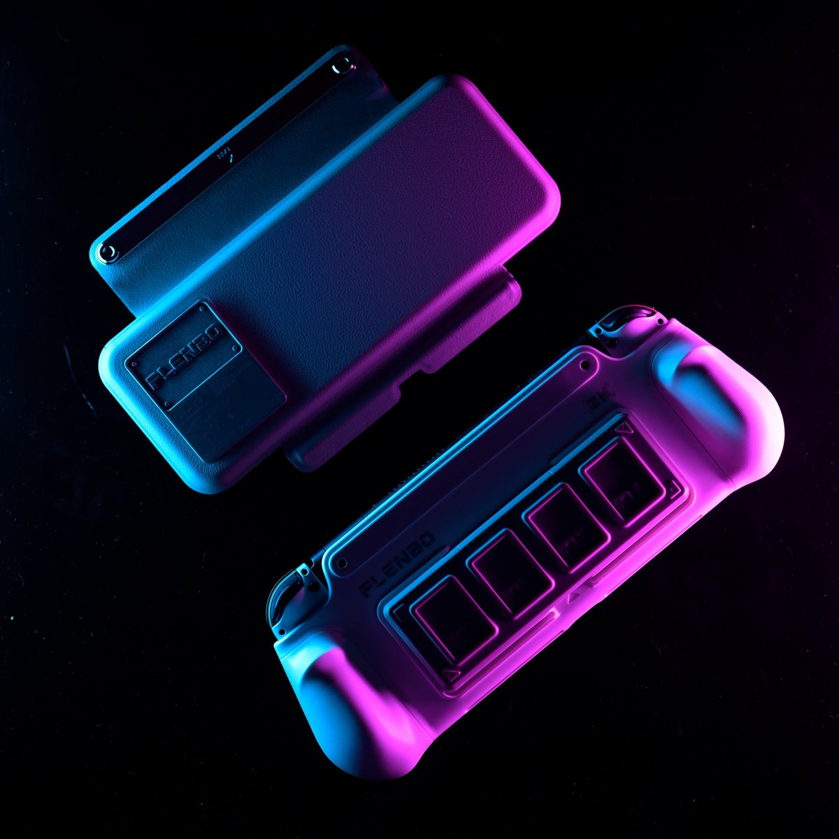 Plenbo GripShield - Modular Switch OLED Grip Case with Magnetic Cover - RawByte